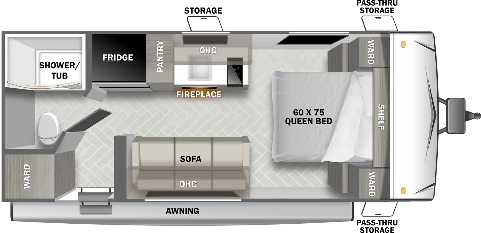 Cruise Lite Southwest T176BQCE Floorplan